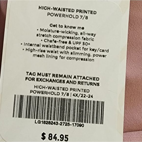 Fabletics Define High-waisted Powerhold Kick Butt Rosebloom Activewear leggings - Picture 9 of 10